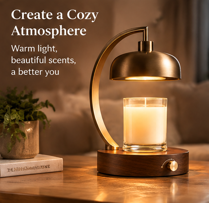 ✨ MINRENM® Vintage Metal Arc Candle Warmer Lamp